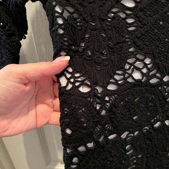 XS S Free People Medallion Bodycon Crochet Dress black and white - Picture 9 of 9